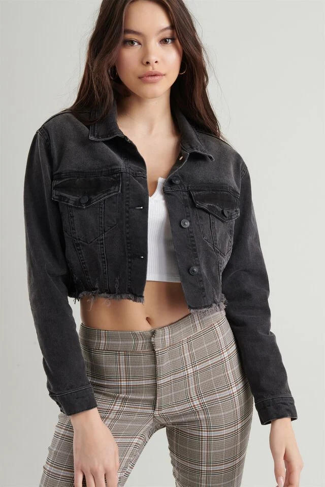 Cropped Denim Jacket manufactured to order by Foriver Garment