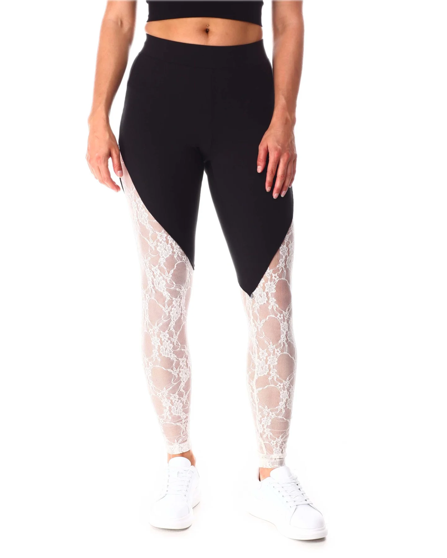Leggings with Mesh Inset manufactured to order by Foriver Garment