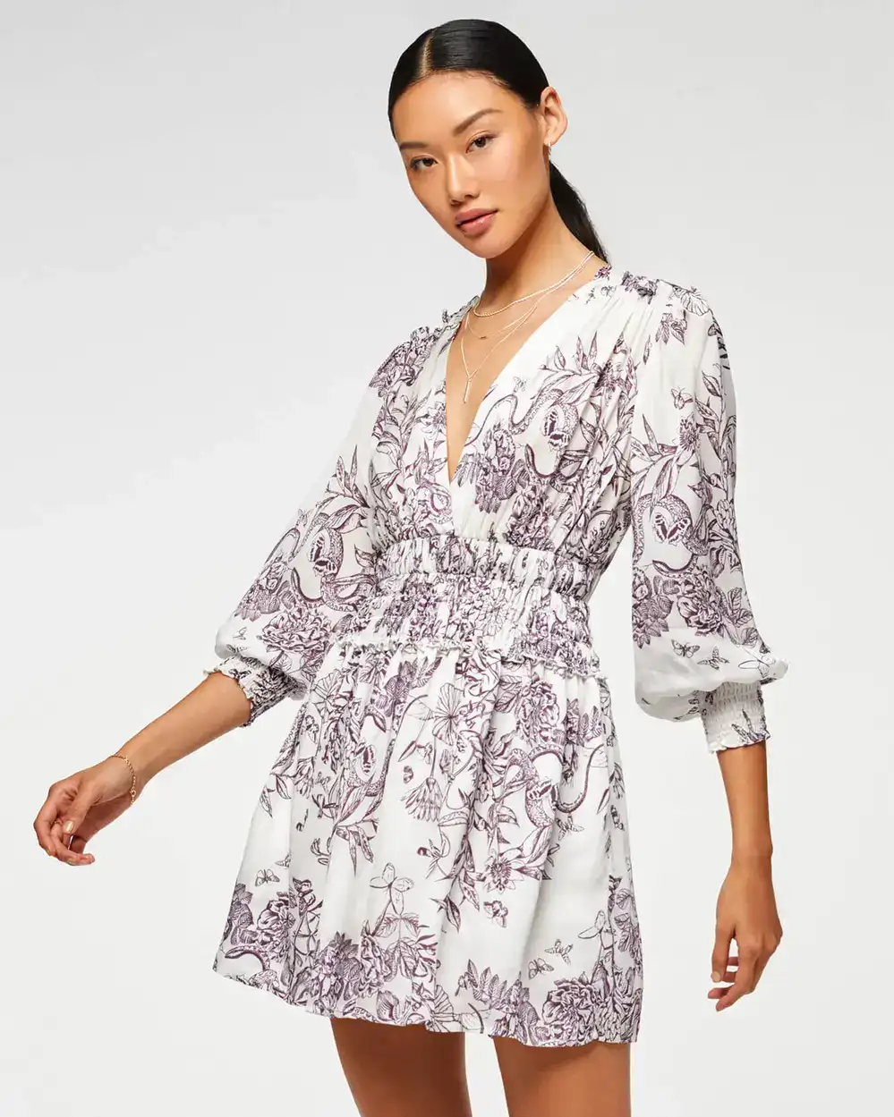 Long Sleeve Dress with Smocking manufactured to order by Foriver Garment