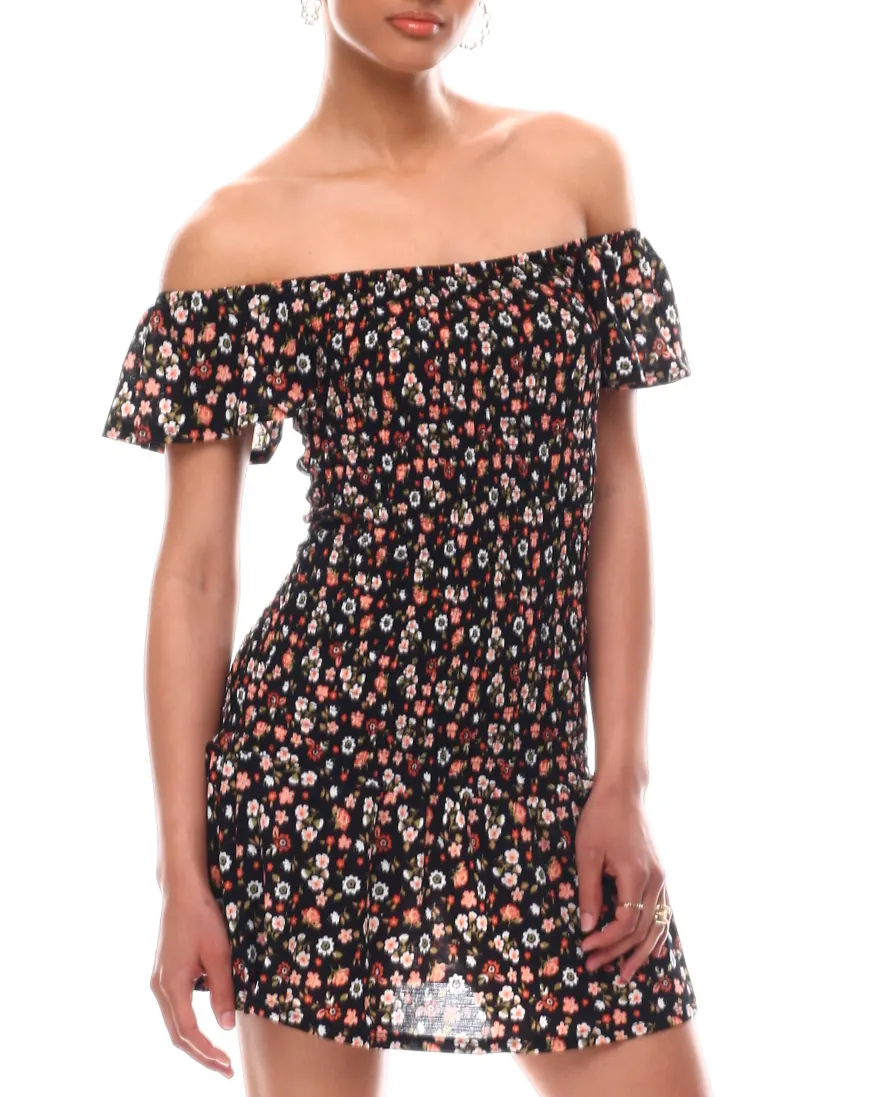 Smocked Flounce Sleeve Dress manufactured to order by Foriver Garment