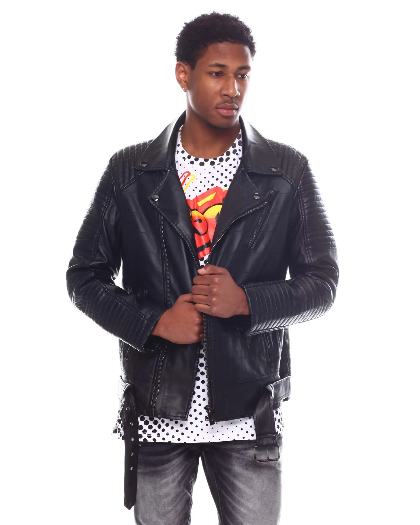 Vegan Leather Motto Jacket manufactured to order by Foriver Garment