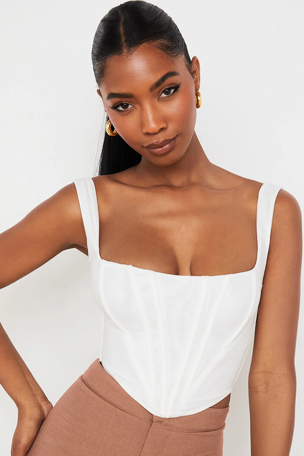 White Mesh Corset manufactured to order by Foriver Garment