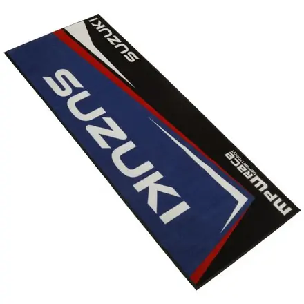 Racing mat shown with a motorcycle parked on it