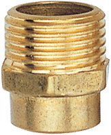 Brass pipe fitting 3201 — solder × male socket