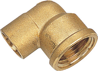 Brass pipe fitting 3203 — solder × female elbow