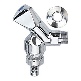 Brass Angle Valves-1408 &ndash; C.P brass angle washing machine tap