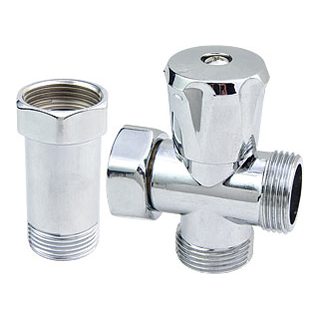 Brass Angle Valves-1409 &ndash; C.P brass tap for mixers with washing machine swivel connection