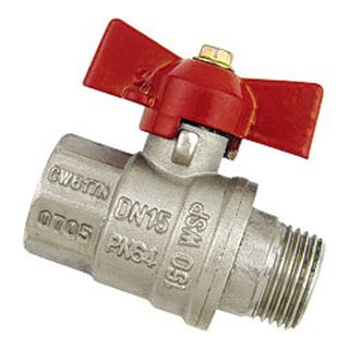 Brass Ball Valves-1125 &ndash; Forged brass ball valve, full flow, butterfly handle; FxM