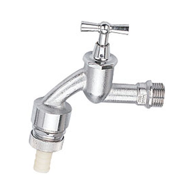 Brass Bibcock-2007 &ndash; C.P forged brass germany bibcock with non-return system in plastic connector