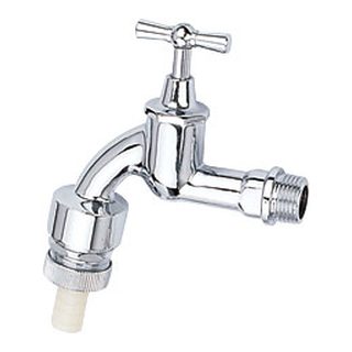 Brass Bibcock-2008 &ndash; C.P forged brass germany bibcock with non-return system in plastic connector