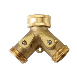 Brass Connector-5008 &ndash; Brass two-way connector, brass switch