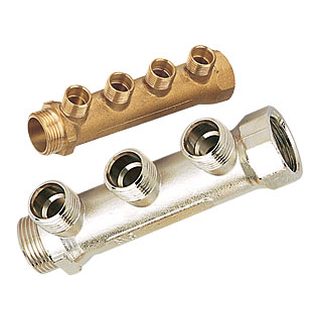 Brass Manifold-4002 &ndash; Linear manifold with male ways