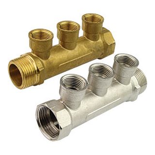 Brass Manifold-4003 &ndash; Linear manifold with female ways