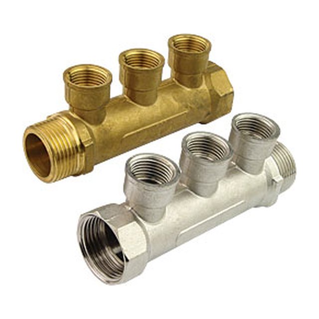 Brass Manifold-4003 &ndash; Linear manifold with female ways