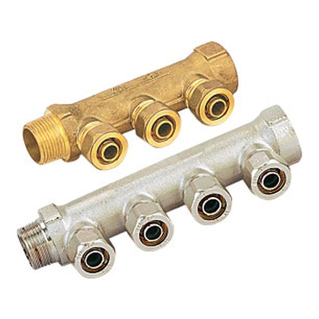 Brass Manifold-4005 &ndash; Linear manifold fixed for PEX pipe