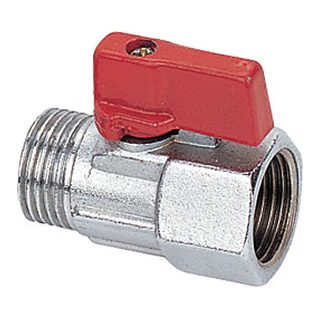 Brass Mini Valves-1505 &ndash; N.P forged mini ball valve red handle