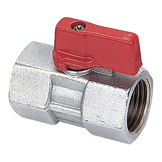 Brass Mini Valves-1506 &ndash; N.P forged mini ball valve red steel handle