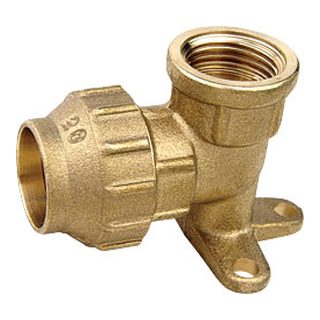 Brass PE Fittings-3607 &ndash; Elbow female wall plate