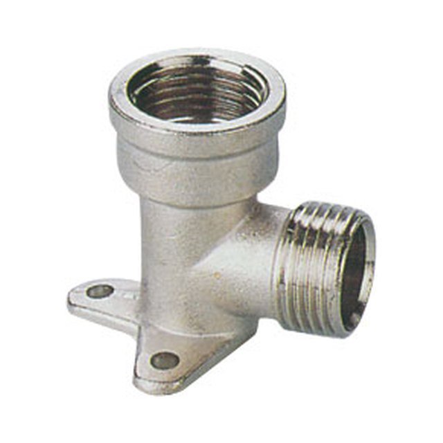 Brass PE Fittings-3615 &ndash; Wall plate elbow female