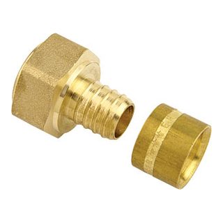 Brass PEX Fittings-3804 &ndash; Straight female coupler