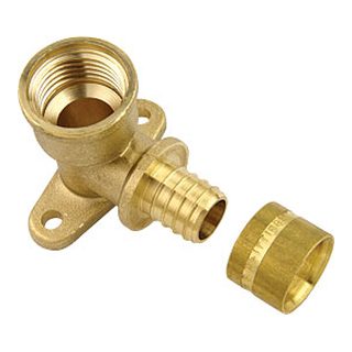 Brass PEX Fittings-3813 &ndash; Wall-plated elbow female coupler