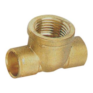 Brass Pipe Fittings-3204 &ndash; Solder x female tee, brass