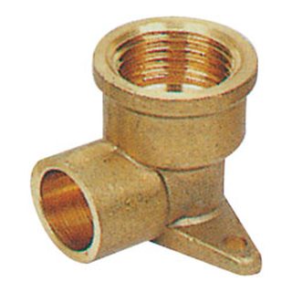 Brass Pipe Fittings-3205 &ndash; Solder x female elbow, wall plate, brass