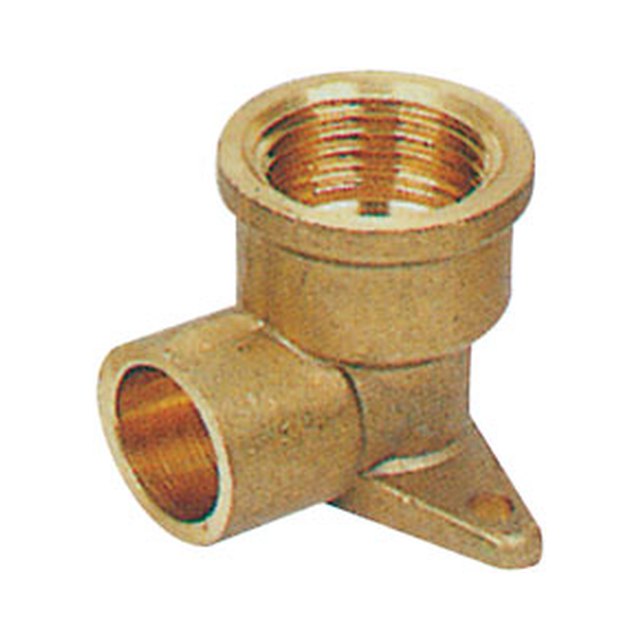 Brass Pipe Fittings-3205 &ndash; Solder x female elbow, wall plate, brass