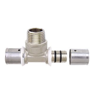 Brass Press Fittings-3711 &ndash; Tee male coupler