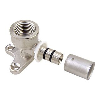 Brass Press Fittings-3713 &ndash; Wall-plated elbow female coupler
