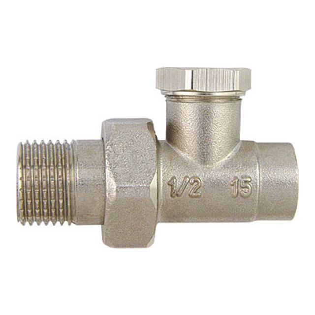 Brass Radiator Valves-1301 &ndash; Forged brass staight radiator valve with lockshield