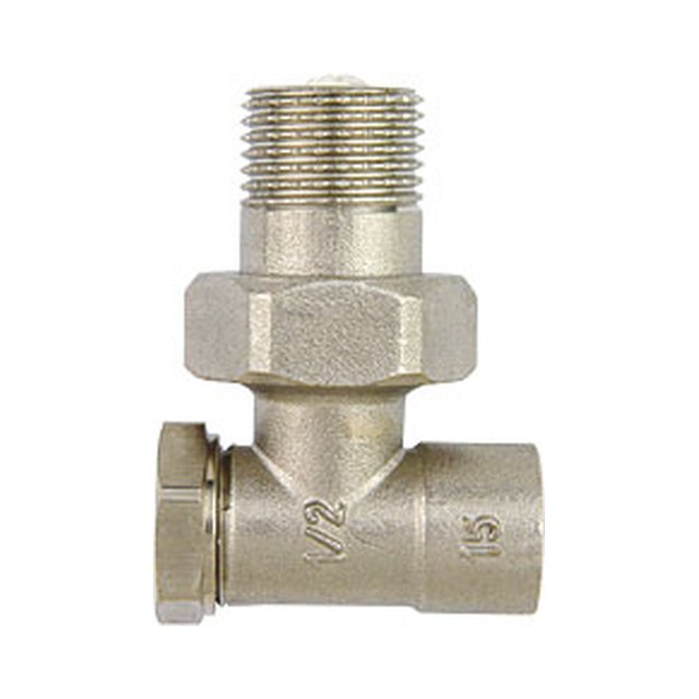 Brass Radiator Valves-1303 &ndash; Forged brass angle radiator valve with lockshield