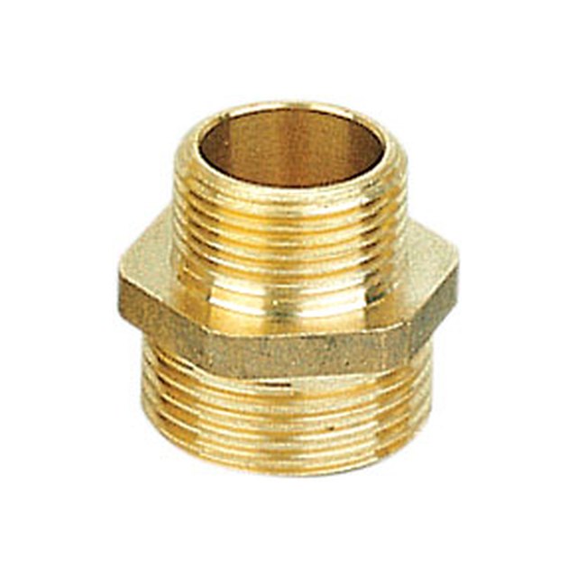 Brass Turned Parts-3502 &ndash; Reduced nipple, brass