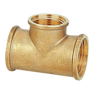 Brass Turned Parts-3506 &ndash; Reduced tee ,FxFxF