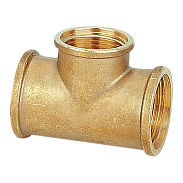 Brass Turned Parts-3506 &ndash; Reduced tee ,FxFxF