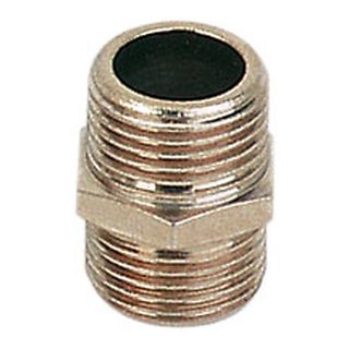 Brass Turned Parts-3509 &ndash; Equal nipple forged brass nickel-plated