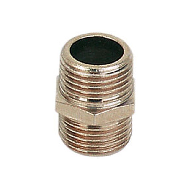 Brass Turned Parts-3509 &ndash; Equal nipple forged brass nickel-plated