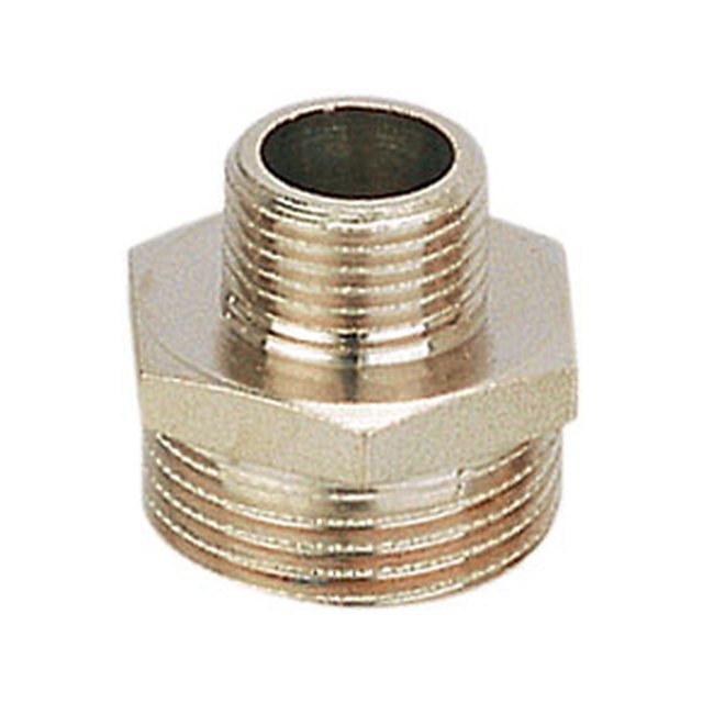 Brass Turned Parts-3510 &ndash; Reduced nipple forged brass nickel-plated