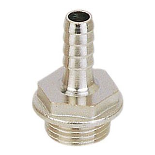 Brass Turned Parts-3513 &ndash; Hose tail brass nickel-plated, male