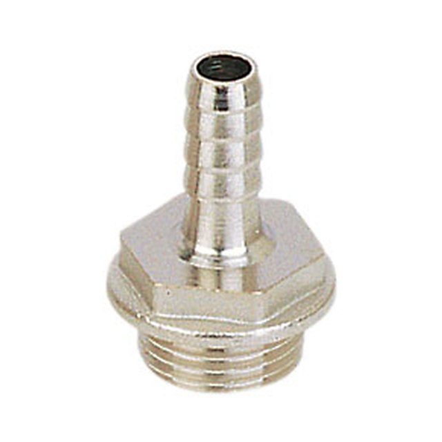 Brass Turned Parts-3513 &ndash; Hose tail brass nickel-plated, male
