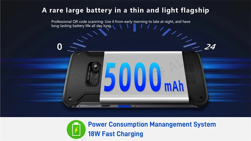 Android 14 Rugged Handheld PDA (GJY F20T) held in the hand