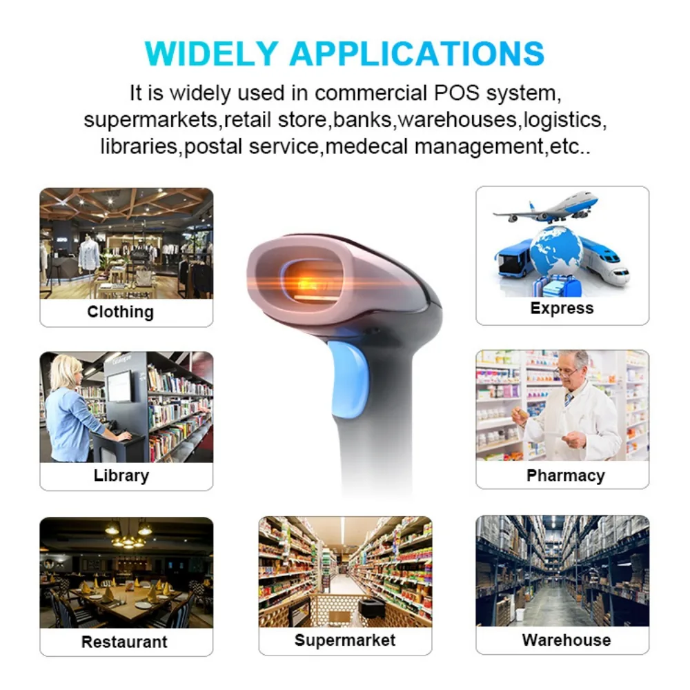 Bluetooth and 2.4G Wireless QR Code Scanner across retail and logistics applications