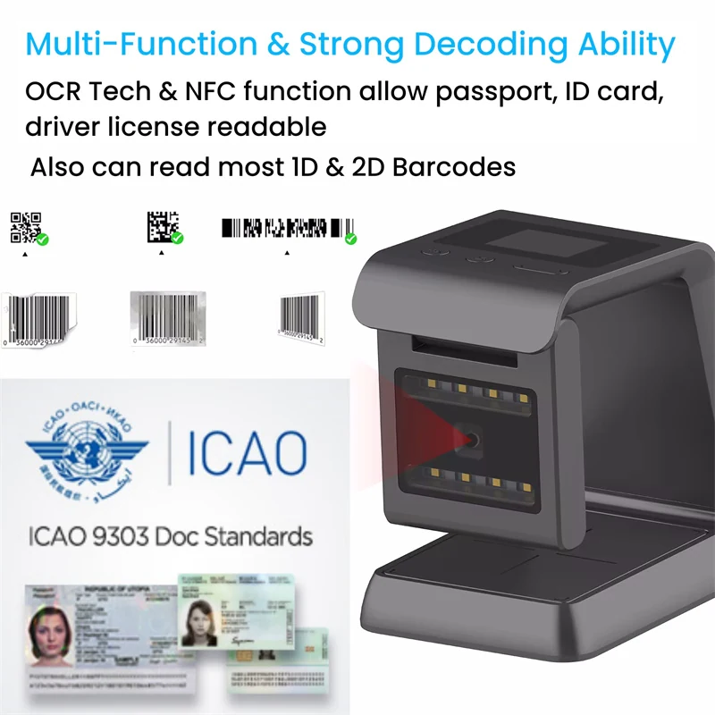 Bluetooth NFC QR Code Scanner With Digital Screen — product view 2
