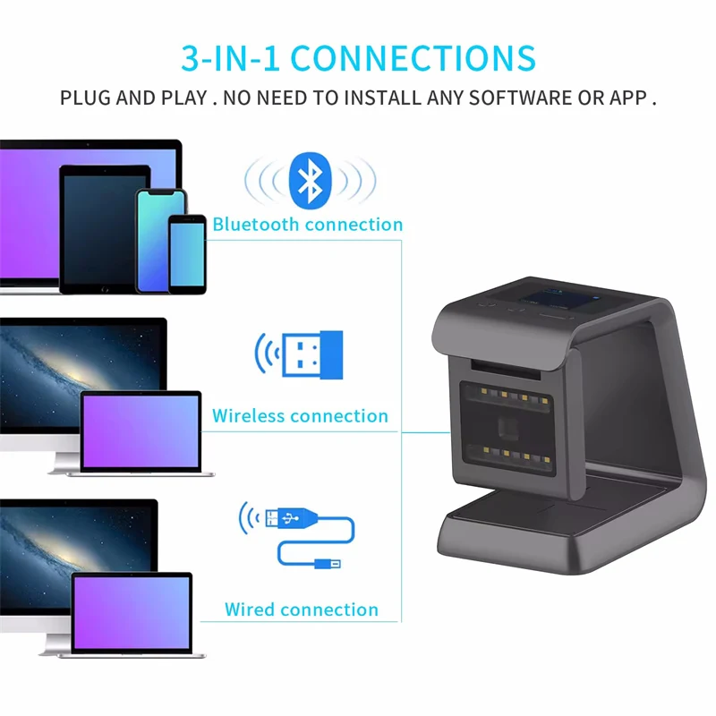 Bluetooth NFC QR Code Scanner With Digital Screen — product view 8