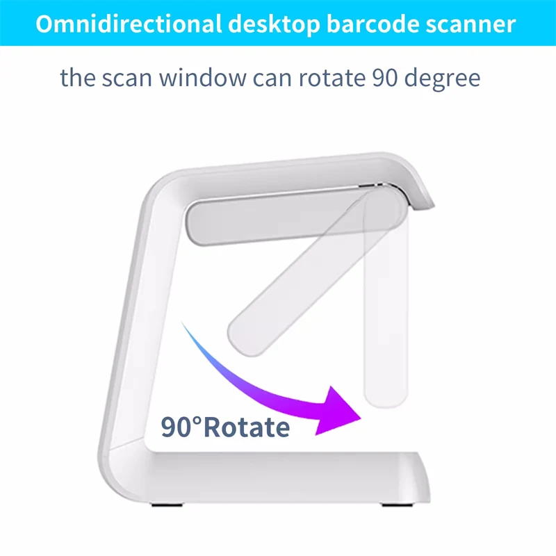 Bluetooth NFC QR Code Scanner With Digital Screen side profile
