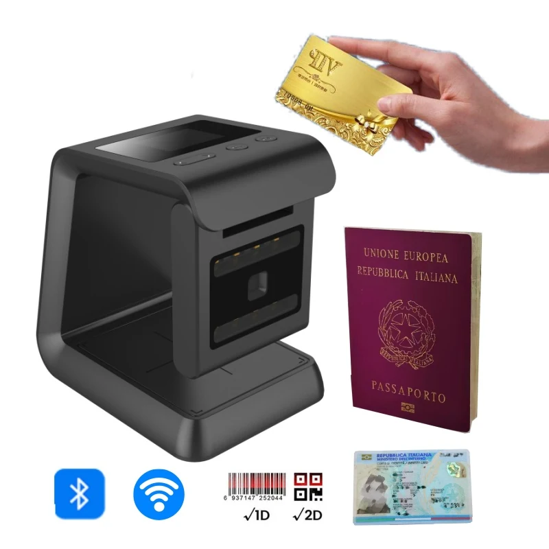 Wireless NFC OCR Scanner With Data Display, front product view