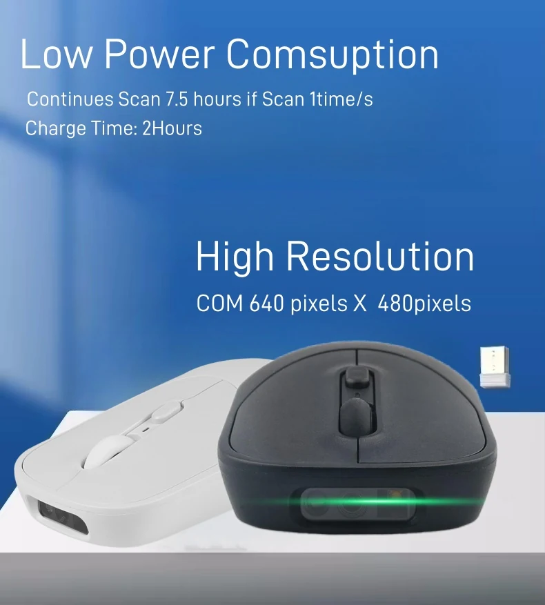BS1702 Wireless Mouse Barcode Scanner — product view 2