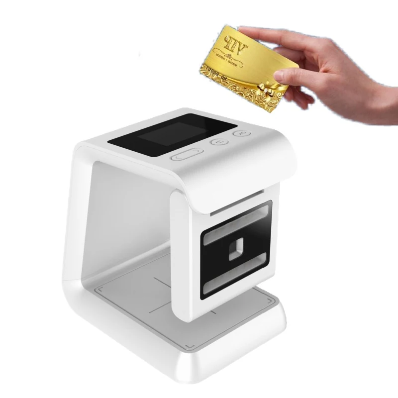 Wireless 2D QR and NFC Reader With Digital Screen, front product view