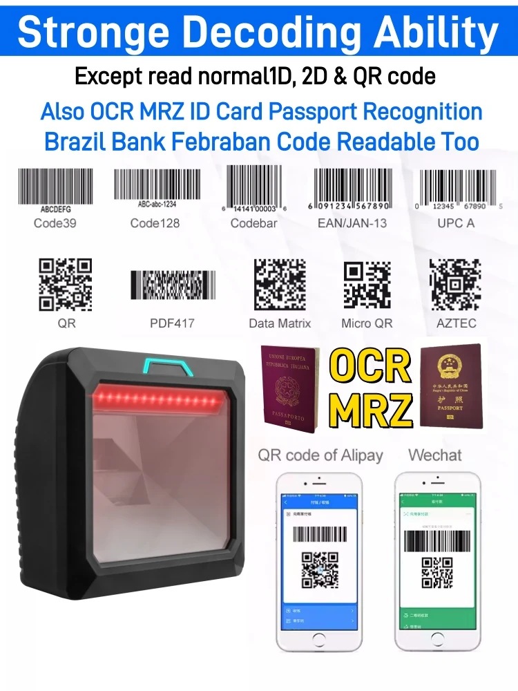 PF1602 Embedded Desktop MRZ OCR Reader — product view 2