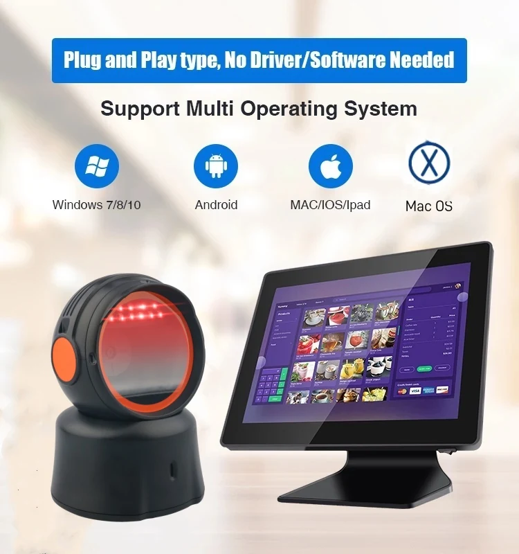 PF1601 High Speed Desktop Barcode Scanner — product view 3